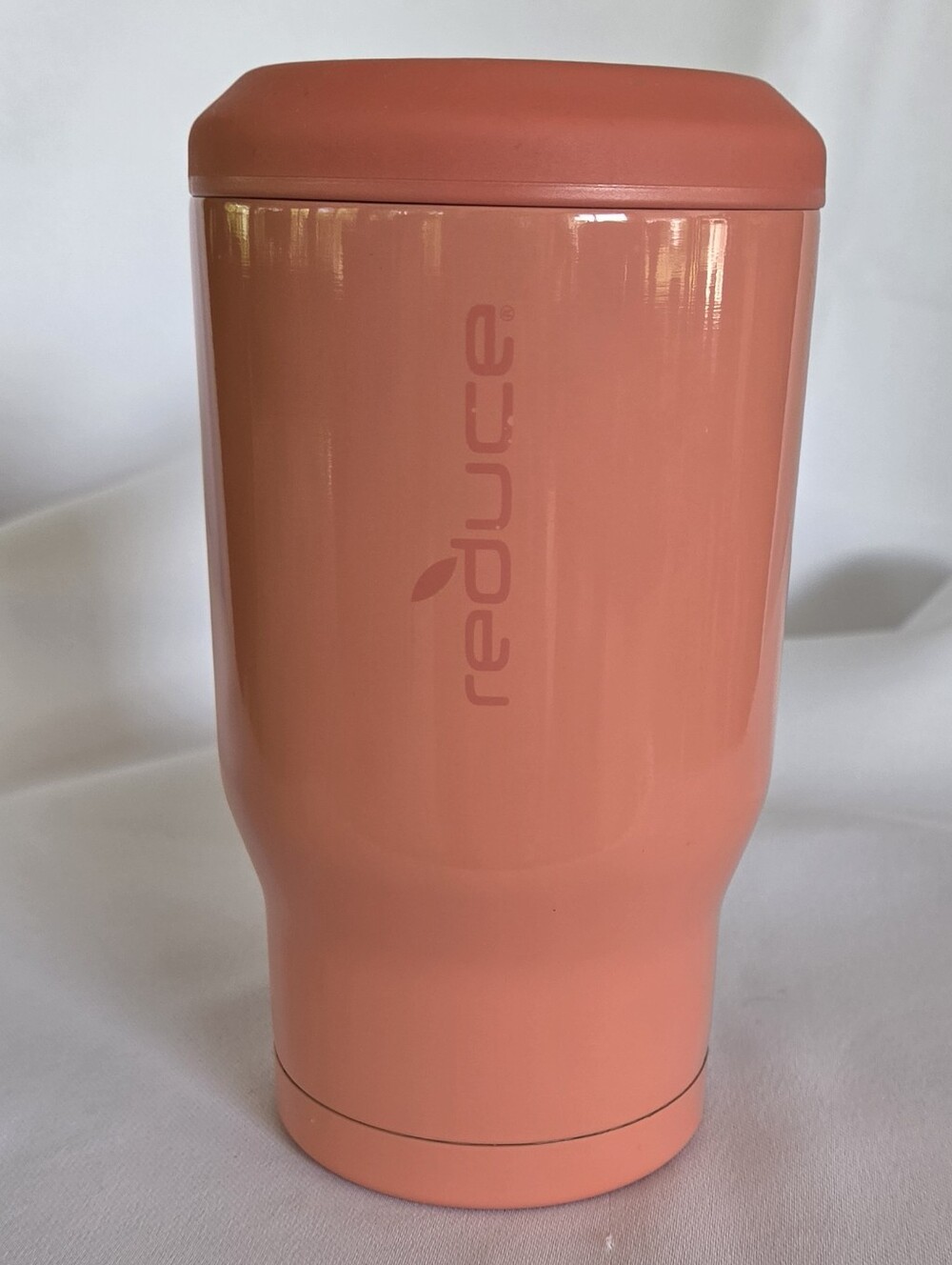 Reduce 14 Oz Can Bottle Cooler Tumbler Vacuum Insulated Coral 6x3"